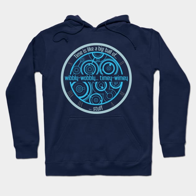 Timey-Wimey Navy Hoodie by jaheira